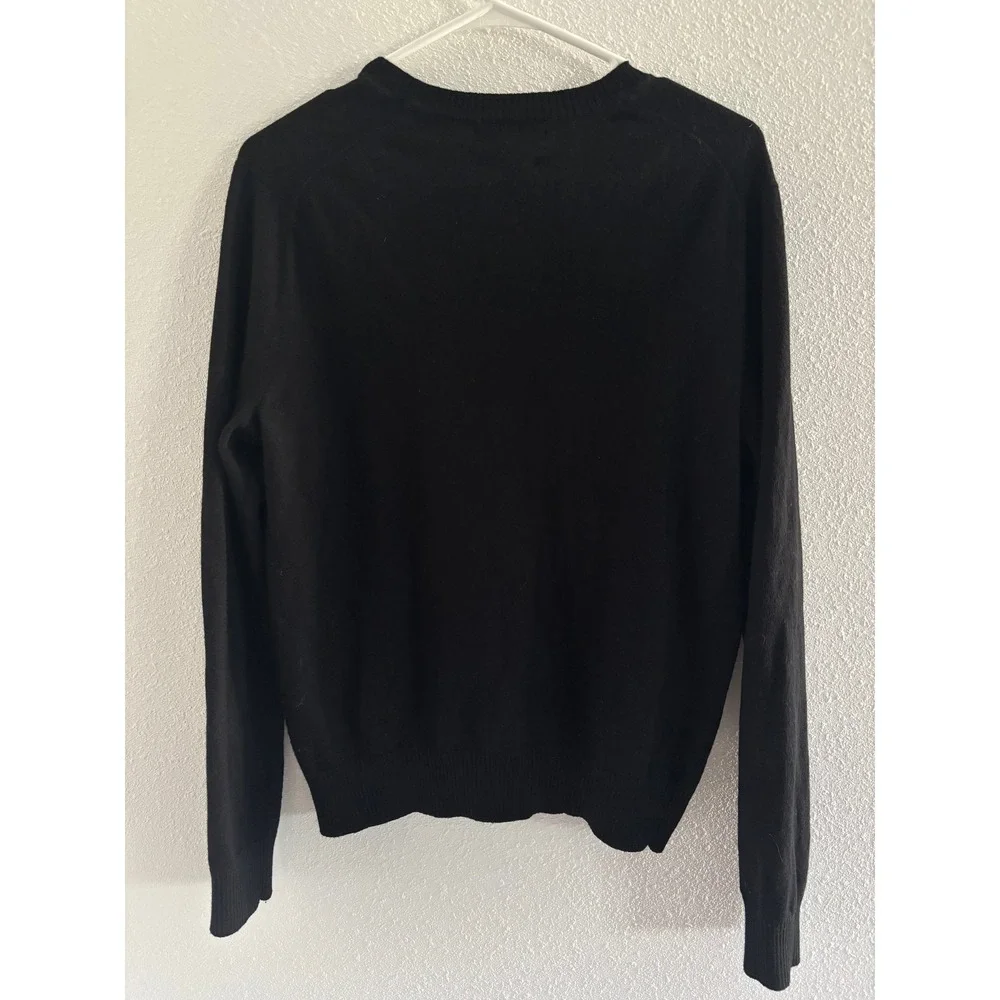 Banana Republic Sweater‎ Mens Small Black Wool Capsule Minimalist Luxury Vintage